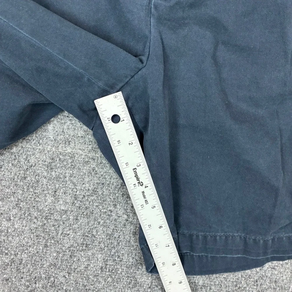 Nautica Mens Size W36 Navy Blue Pleated Chino Shorts Classic Fit Cotton Twill